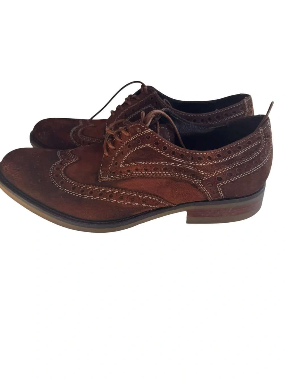 Donald J Pliner Emeri Dress Shoe Mens Wingtip Brogue Derby Espresso Italy 8.5 M